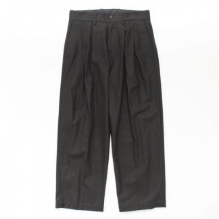 サンシー(SUNSEA)のstein 20ss WIDE STRAIGHT TROUSERS・BLACK(スラックス)