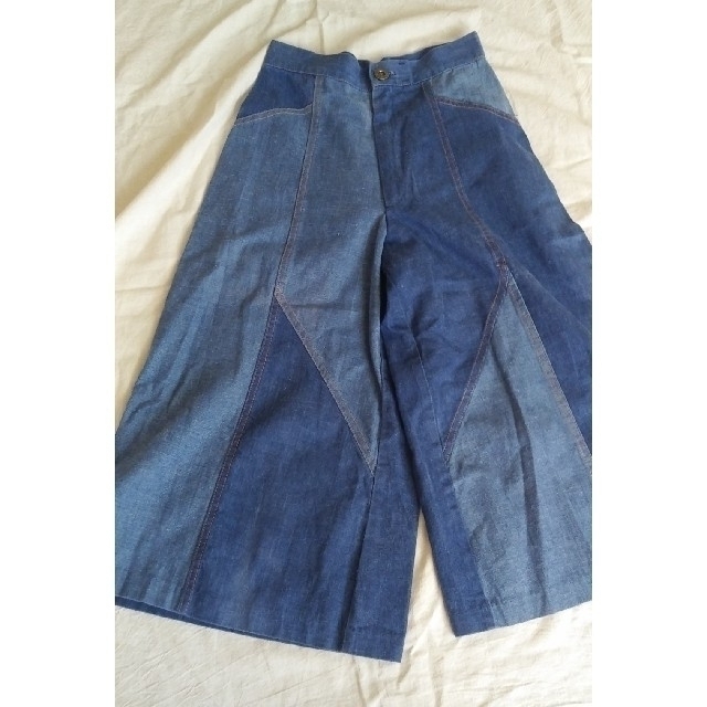 Malion vintage デニムワイドパンツ ジーンズ W26-