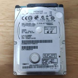 ヒタチ(日立)の使用時間短い 日立 ハードディスク 2.5インチ HDD 320GB(PCパーツ)