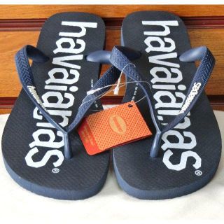 ハワイアナス(havaianas)の新品！ハワイアナス ビーチサンダル 紺 27.5～28.5 havaianas(サンダル)