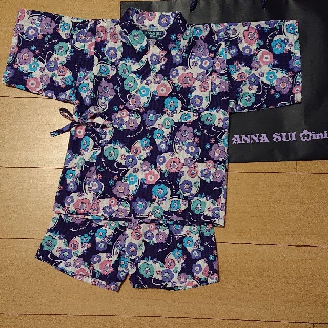 ANNA SUI mini(アナスイミニ)の最終お値下げ‼️アナスイミニ 甚平 110㎝ キッズ/ベビー/マタニティのキッズ服女の子用(90cm~)(甚平/浴衣)の商品写真