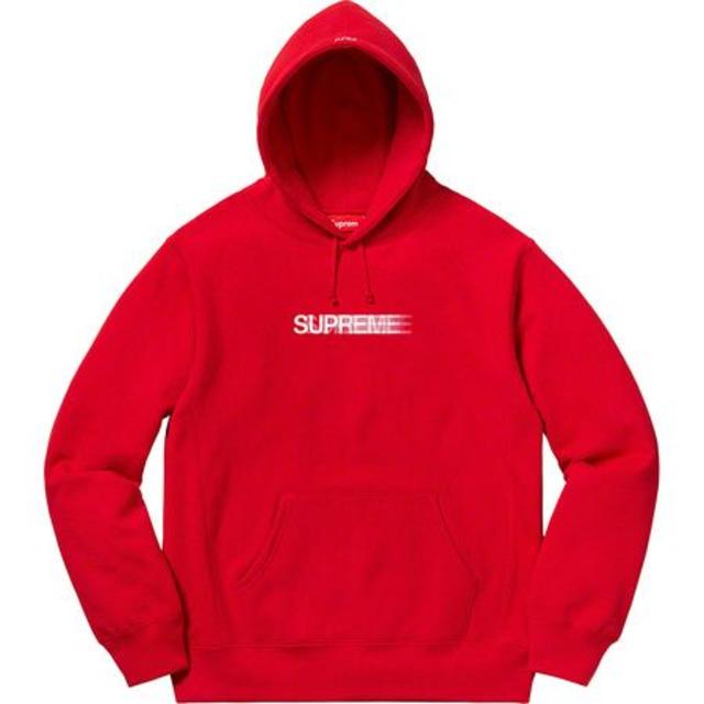 Supreme(シュプリーム)のL Supreme Motion Logo Hooded 赤 国内正規品 メンズのトップス(パーカー)の商品写真