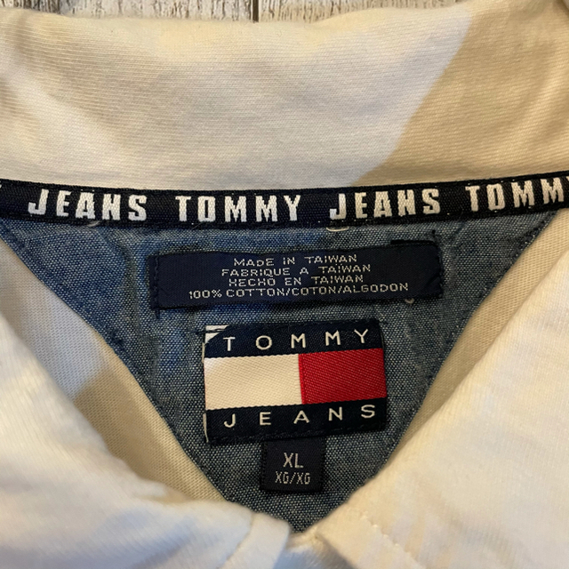 TOMMY HILFIGER(トミーヒルフィガー)の【激レア】90s TOMMY JEANS  古着 XL 半袖 ポロシャツ メンズのトップス(ポロシャツ)の商品写真