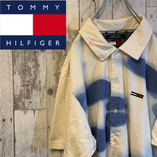 トミーヒルフィガー(TOMMY HILFIGER)の【激レア】90s TOMMY JEANS  古着 XL 半袖 ポロシャツ(ポロシャツ)