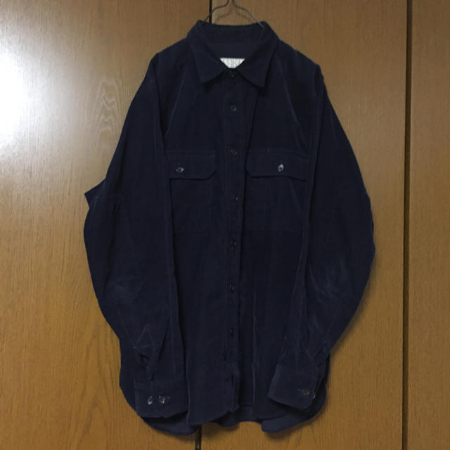 美 used ハバーサック （HAVERSACK）細コールシャツ M navy 2