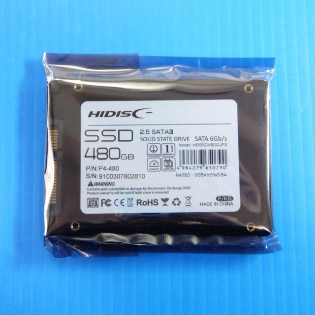 PC/タブレット【SSD 480GB】 HIDISC HDSSD480GJP3 バルク