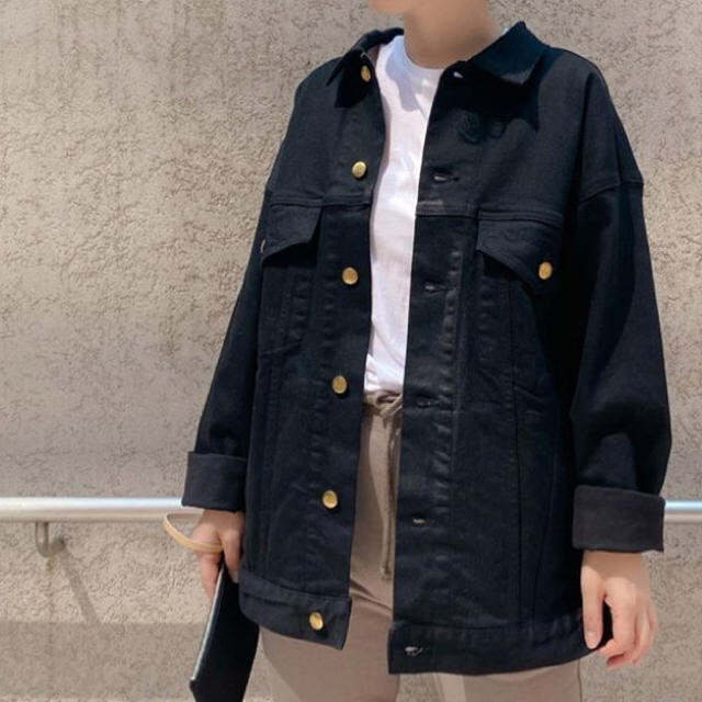 limited big black denim jacket - Gジャン/デニムジャケット