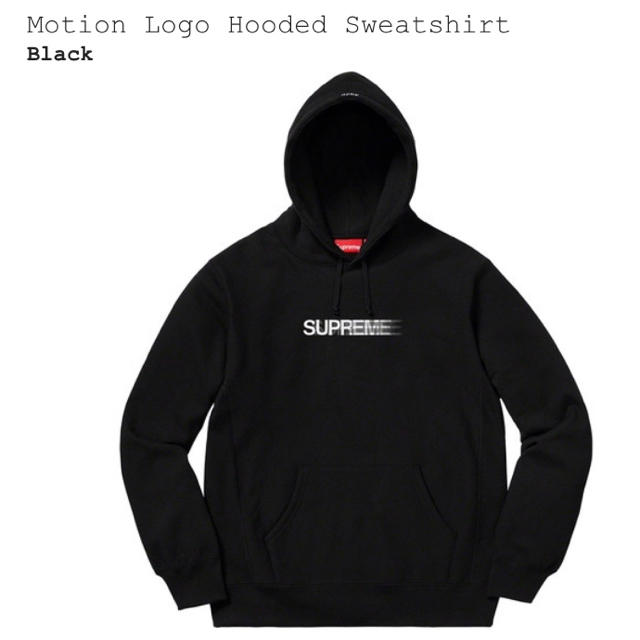 Motion Logo Hooded Sweatshirt Black M
