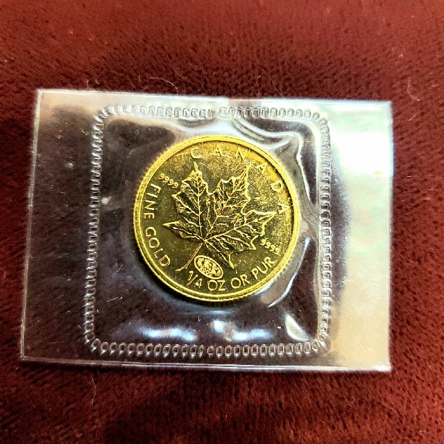 メイプルリーフ金貨 1/4oz K24 純金 コイン