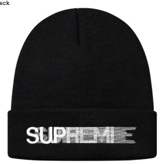 シュプリーム(Supreme)の新品未使用 Supreme Motion Logo Beanie Black 黒(ニット帽/ビーニー)