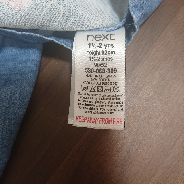 NEXT(ネクスト)のnextbaby デニムチュニック キッズ/ベビー/マタニティのベビー服(~85cm)(Ｔシャツ)の商品写真