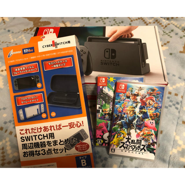 Nintendo Switch JOY-CON グレー 本体  HAC-S-KA