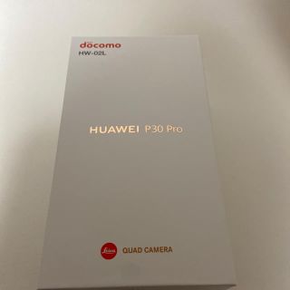 アンドロイド(ANDROID)の【未使用 】ドコモ HUAWEI P30Pro HW-02L ブラック　①(スマートフォン本体)