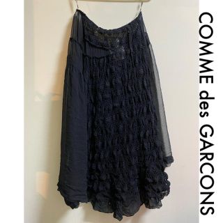 コムデギャルソン(COMME des GARCONS)の【コム・デ・ギャルソン／送料込・即購入可】 ブラックレーススカート(ロングスカート)