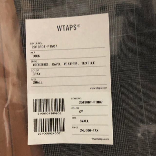 W)taps(ダブルタップス)のWTAPS TUCK TEXTILE 20ss GRAY Sサイズ メンズのパンツ(スラックス)の商品写真