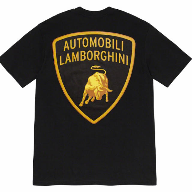 Mサイズ黒★Supreme20ss Lamborghini Tee ステッカー付状態