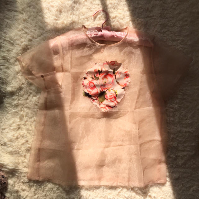 値下げ‼️????????008＼vintage  Rose sheerT-shirt????