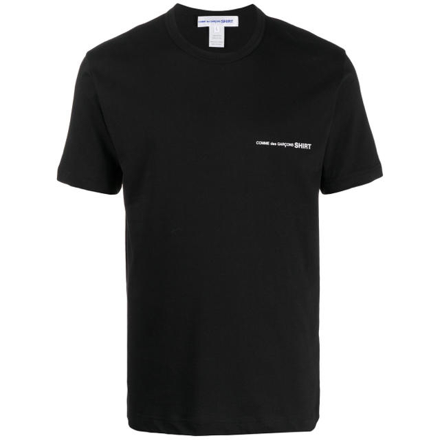 新品 コムデギャルソンシャツ ワンポイント 無地Tシャツ 黒Sサイズ
