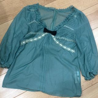 ジルバイジルスチュアート(JILL by JILLSTUART)のJILL by JILLSTUART シースルーブラウス　ミントグリーン　(シャツ/ブラウス(長袖/七分))