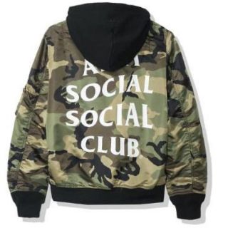 シュプリーム(Supreme)のAnti social social club  ボンバージャケット　MA-1(ミリタリージャケット)