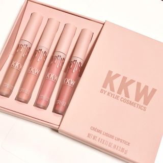 カイリーコスメティックス(Kylie Cosmetics)の【KKW】by カイリーコスメティクス クリームリキッドリップスティック 4本(口紅)