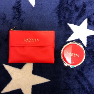 ランバン(LANVIN)のLANVIN ティッシュケース付ポーチ&ミラー(ポーチ)