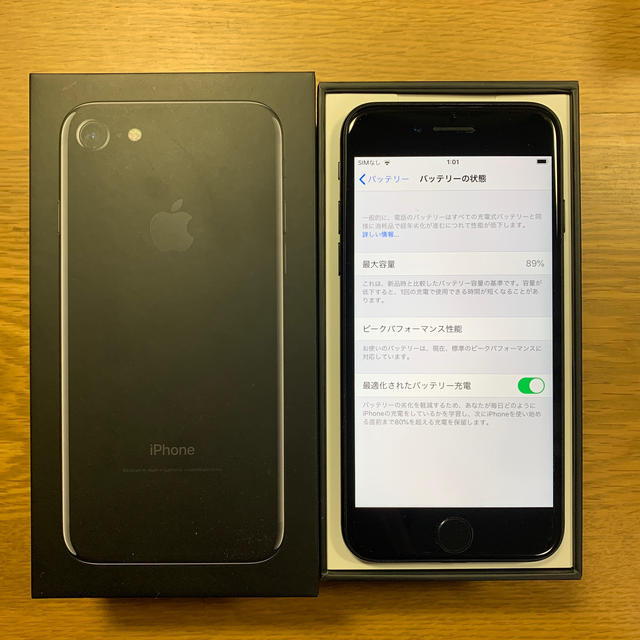 iPhone7 SIMフリー 128GB89%IMEI