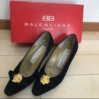 バレンシアガ(Balenciaga)のバレンシアガ BBシューズ パンプス ブラック スエード調(ハイヒール/パンプス)