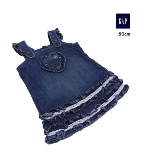 ベビーギャップ(babyGAP)の■GAP/ギャップ■ ベビー80cm しっかりデニムのジャンパースカート(ワンピース)