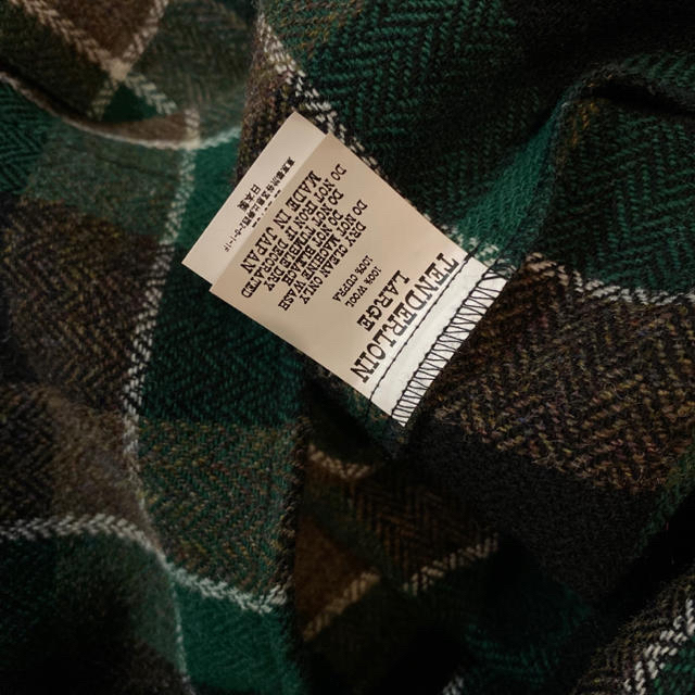 TENDERLOIN 19aw HIGH NECK WOOL SHT GREEN - シャツ