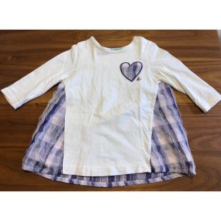 ハッカキッズ(hakka kids)のハッカキッズチュール付きカットソー七分袖120&ポピー柄チュールスカート110(Tシャツ/カットソー)