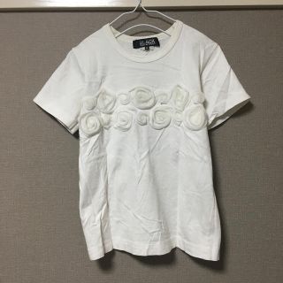 ブラックコムデギャルソン(BLACK COMME des GARCONS)のBLACK COMME des GARCONS チュールのお花Tシャツ (Tシャツ(半袖/袖なし))