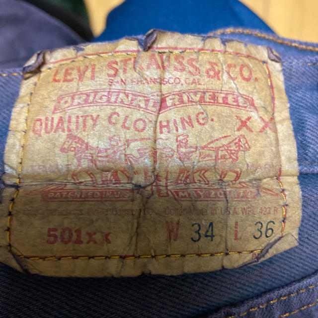 Levi's - リーバイス 501xx 紙タグ 古着の通販 by w|リーバイス Levi's - リーバイス 501xx 紙タグ 古着の通販 by w|リーバイス