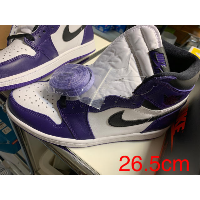 Jordan 1 High Court Purple White 26.5センチ スニーカー