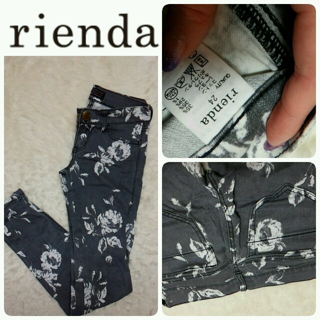 rienda(リエンダ)のrienda＊花柄スキニー レディースのパンツ(デニム/ジーンズ)の商品写真