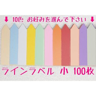 ◎100枚◎ 小 選べるカラー ラインラベル 園芸ラベル カラーラベル(その他)