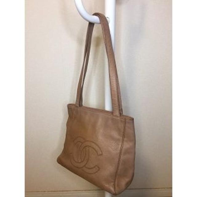 CHANEL - シャネル CHANELココマーク　ワンショルダー トートバッグ 5番台 ブラウン