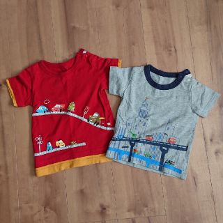 ベルメゾン(ベルメゾン)のﾍﾞﾙﾒｿﾞﾝ☆ﾃﾞｨｽﾞﾆｰ☆ｶｰｽﾞ☆働く車☆2枚set(Tシャツ/カットソー)