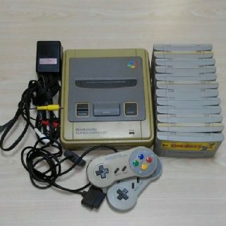 スーパーファミコン(スーパーファミコン)のNintendo　スーパーファミコン　カセット付き(中古)(家庭用ゲーム機本体)