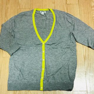 オールドネイビー(Old Navy)のOLD NAVY  七分袖Ｖネックカーディガン Ｌサイズ(カーディガン)