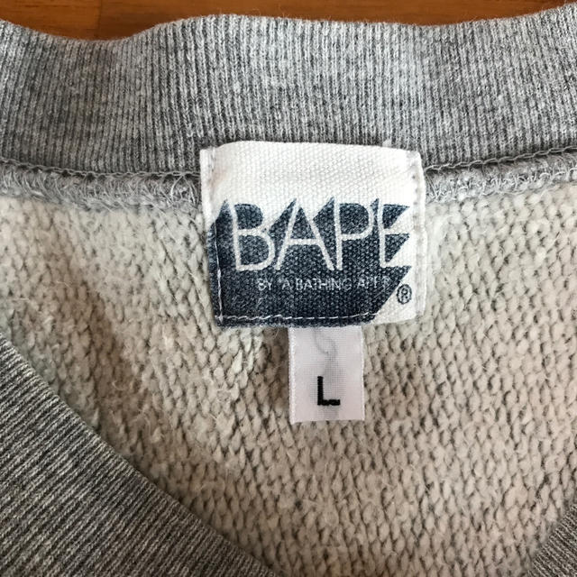 A BATHING APE(アベイシングエイプ)のエイプ　APE グレーのスウェット メンズのトップス(スウェット)の商品写真