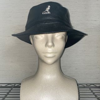 カンゴール(KANGOL)のカンゴール　レザー牛革ハット　B系　90s(ハット)