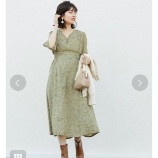 ナチュラルクチュール(natural couture)の新品♡レトロフラワーワンピース(ロングワンピース/マキシワンピース)