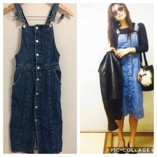 ザラ(ZARA)のZARA 中村アンさん着用　デニムジャンパースカート(その他)