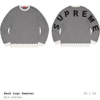 シュプリーム(Supreme)のSupreme SS20 Back LogoSweater Checer S(ニット/セーター)