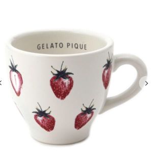 ジェラートピケ(gelato pique)のジェラートピケ ストロベリー マグカップ ホワイト 新品未使用 オンライン限定(食器)