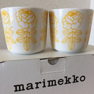 マリメッコ(marimekko)のマリメッコ ラテマグ ヴィヒキルース マグカップ イエロー(食器)