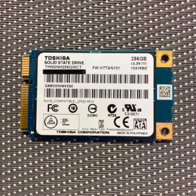 Toshiba製SSD mSATA 256GB