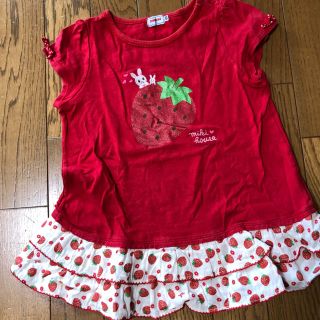 ミキハウス(mikihouse)のミキハウス　いちごとウサギが可愛いトップス(Tシャツ/カットソー)