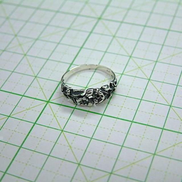 サイズ 9 号 薔薇 ばら シルバーリング SILVER925 ローズ レディースのアクセサリー(リング(指輪))の商品写真